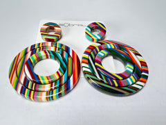 Sobral - Pop Art "Modernismo" Resin Earrings ( 004892 )