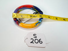 Sobral - Multi-Colour "PB14 Pollock" Resin Solid Bangle ( 001151 )