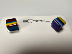 Sobral - Pop Art "Cubinho" Resin Earrings ( 000096 )
