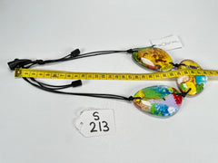 Sobral - Multi-Colour "Ebony Efeitos" K.Polido Resin Necklace ( 004334 )