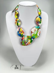 Sobral - Multi-Colour "Gabriele" Pollock Resin Necklace ( 003616 )