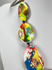 Sobral - Multi-Colour "Gabriele" Pollock Resin Necklace ( 003616 )