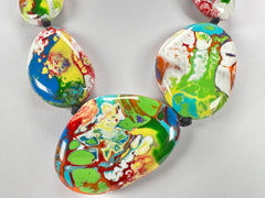Sobral - Multi-Colour "Gabriele" Pollock Resin Necklace ( 003616 )