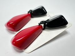 Sobral - Mix 2023 "Cusco" Black & Red Resin Earrings ( 005410 )