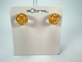 Sobral - Metalique "Eolia" Resin Earrings ( 002835 )