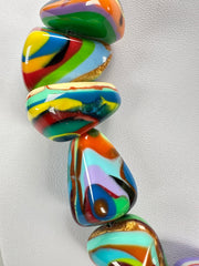 Sobral - Multi-Colour "Anton" Diamante Resin Necklace ( 003614 )