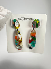 Sobral - Caillou Cristal "Caillou" Resin Earrings ( 005427 )
