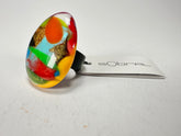 Sobral - Multi-Colour "K" Resin Ring ( 005146 ) - Size UK M / US 6.5