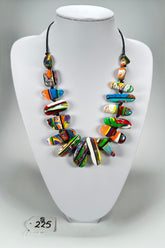 Sobral - Multi-Colour "Newanderthal" Pollock Resin Necklace ( 005257 )