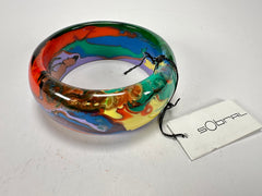 Sobral - Multi-Colour "PB34 Pollock" Resin Solid Bangle ( 002444 )