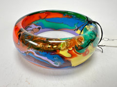 Sobral - Multi-Colour "PB34 Pollock" Resin Solid Bangle ( 002444 )