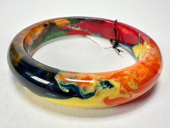 Sobral - Multi-Colour "PB14 Pollock" Resin Solid Bangle ( 001151 )