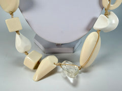 Sobral - Indiana "Aventuras" Marfim Cream Mix 110cm Resin Necklace ( 000038 )
