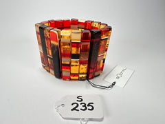 Sobral - Eco Amber "Yasmin" Elasticated Resin Bracelet ( 003137 )