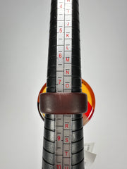 Sobral - Eco Amber "Onda" Resin Ring ( 005324 ) - Size UK P / US 8