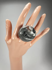 Sobral - Onda "Gelo" Resin Ring ( 005324 ) - Size UK Q / US 8