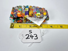 Sobral - Multi-Colour "Stoc" Pollock Elasticated Resin Bracelet ( 004352 )