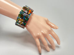 Sobral - Multi-Colour "Stoc" Pollock Elasticated Resin Bracelet ( 004352 )