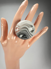 Sobral - Onda "Gelo" Resin Ring ( 005324 ) - Size UK U / US 10