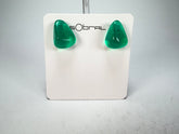 Sobral - Mix 2023 "Pequeno Diamante" Green Cristal Resin Earrings ( 003600 )