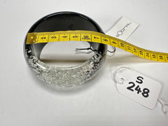 Sobral - Metalique Orlando "Técnica PB34" Black & Sliver Resin Solid Bangle ( 004102 )