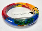 Sobral - Multi-Colour "PB14 Pollock" Resin Solid Bangle ( 001151 )