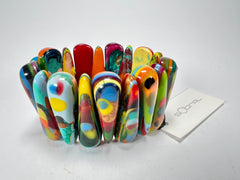 Sobral - Multi-Colour "Maria Efeitos" K.Polido Elasticated Resin Bracelet ( 004500 )