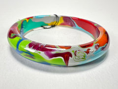 Sobral - Multi-Colour "PB14 Pollock" Resin Solid Bangle ( 001151 )