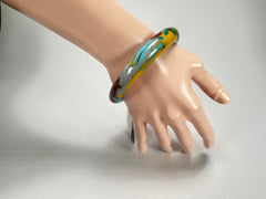 Sobral - Multi-Colour "PB14 Pollock" Resin Solid Bangle ( 001151 )