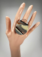 Sobral - Lágrima D'or "Namibia" Resin Ring ( 005113 ) - Size UK P / US 7.5