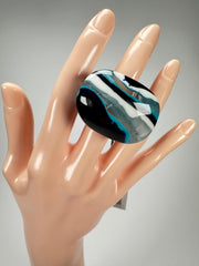 Sobral - Onda "Mares" Resin Ring ( 005417 ) - Size UK M / US 6.5