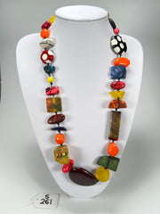 Sobral - Indiana "Mix Multicor" Resin Necklace ( 000033 )