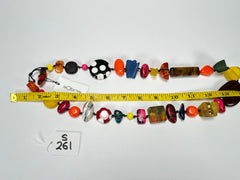 Sobral - Indiana "Mix Multicor" Resin Necklace ( 000033 )