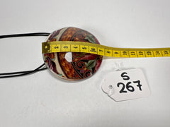 Sobral - Multi-Colour "Retro Fabric" Disc On Cord Studio Design Resin Necklace ( 000000 )