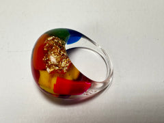 Sobral - Past Present "Leme" Resin Ring ( 003257 ) - Size UK S / US 9