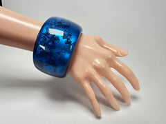 Sobral - Metalique "PB 50 Blue" Solid Resin Bangle ( 002491 )