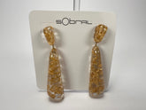 Sobral - Metalique "Gleine" Resin Earrings ( 004502 )