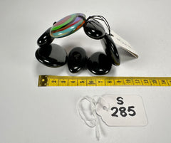 Sobral - Multi-Colour "Inspiração" K Black Elasticated Resin Bracelet ( 003595 )