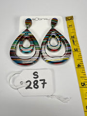 Sobral - Pop Art Noite "Sueli" Resin Earrings ( 005365 )