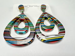 Sobral - Pop Art Noite "Sueli" Resin Earrings ( 005365 )