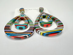 Sobral - Pop Art Noite "Sueli" Resin Earrings ( 005365 )