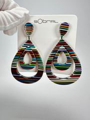 Sobral - Pop Art Noite "Sueli" Resin Earrings ( 005365 )
