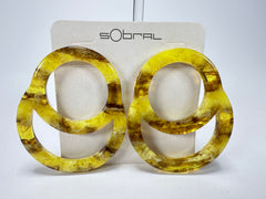Sobral - Terra "Feininger Efeitos" Resin Earrings ( 004894 )