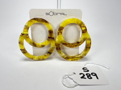 Sobral - Terra "Feininger Efeitos" Resin Earrings ( 004894 )