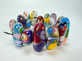 Sobral - Multi-Colour "Newanderthal" Pollock Elasticated Resin Bracelet ( 005263 )