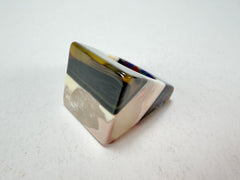 Sobral - Patchwork "Carre" Resin Ring ( 000149 ) - Size UK Q / US 8
