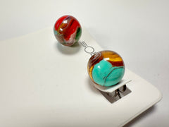Sobral - Planets "Orbitalis" Pollock Resin Earrings ( 005456 )