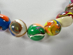 Sobral - Planets "Urano" Pollock Resin Necklace ( 005452 )