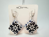 Sobral - Lisboa "Diamond Plate" Resin Earrings ( 005493 )