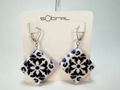 Sobral - Lisboa "Diamond Plate" Resin Earrings ( 005493 )